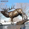 Wondecor outdoor garden life size bronze deer statue animal sculpture