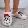 Xinyun Bean Trendy And Durable Santa Claus Home Slippers With Non Slip Soles Ideal For Cozy Winter Nights