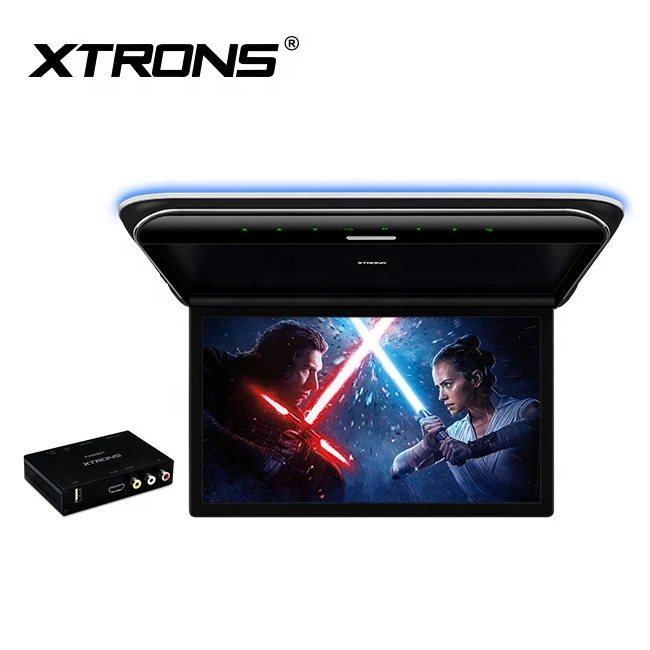 XTRONS 19.5 inch 180 degree Rotating LCD Screen motorized flip-down car monitor with Built-in Stereo Speaker