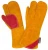 Import Yellow Leather Palm Blue Cow Split Leather Wholesale Gloves Safety Product from China