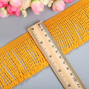 Yishi brand fashion easy to match gold tassel fringe for garment accessories