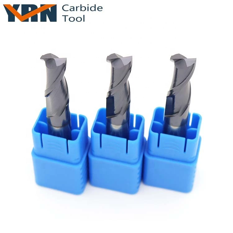 YRN D6x50mm CNC Carbide End Mill Cutting Tool 2 Flute HRC45 Solid Carbide End Mills