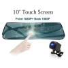 Zimtopnew 10" Touch Streaming Dual lens RearView Mirror Camera japanese dash cam
