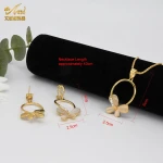 Zircon Indian Jewellery Bridal Stainless Steel Wholesale Jewelry Women American Diamond Earring And Necklace Set