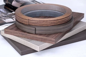 Customized wood grain and solid colors PVC/ABS/Acrylic Edge banding for furniture edge protection