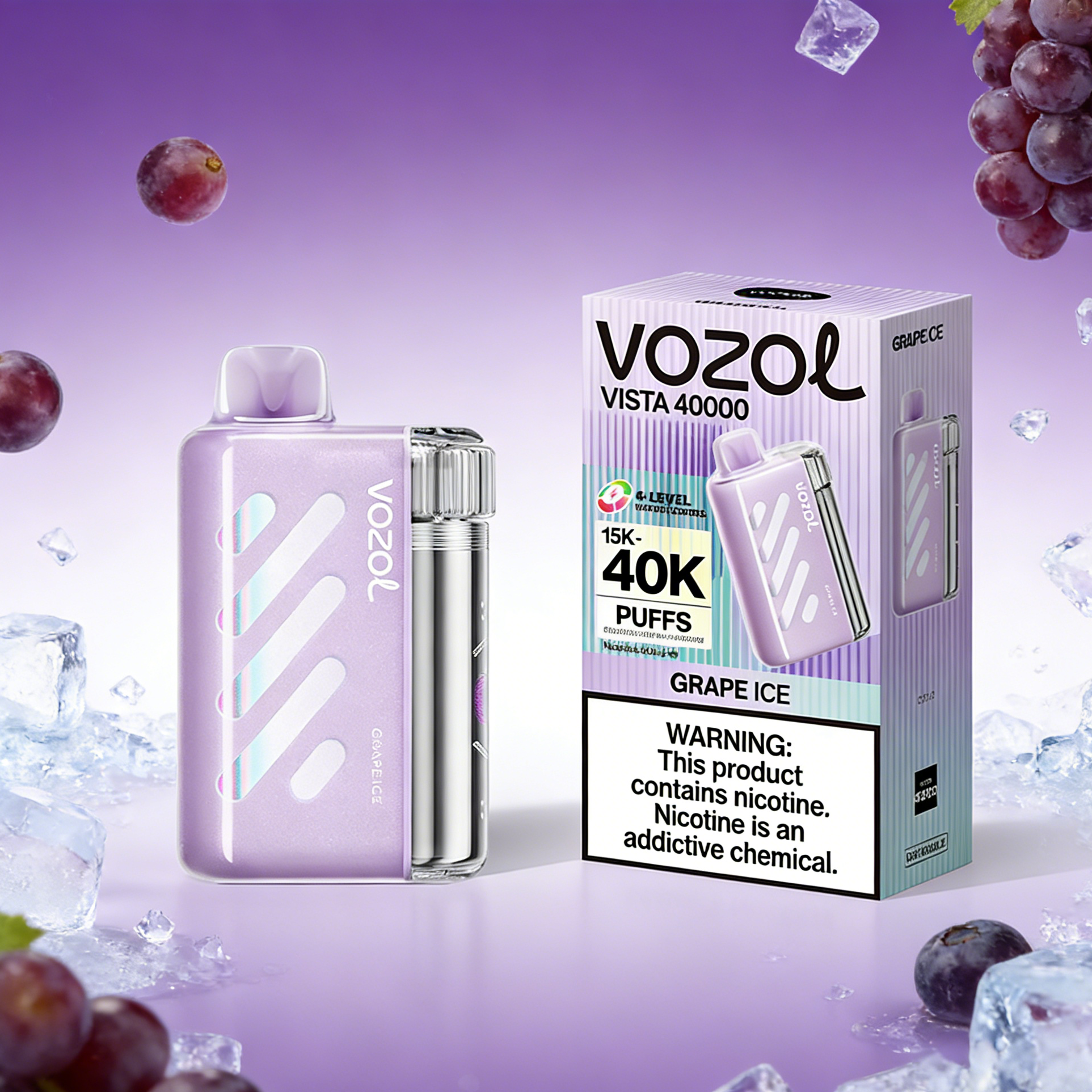 Buy Vozol Vista 40k 40000 Puffs Grape Ice | Frosty Juicy Grape Blend,  Wholesale Factory Supply From Shenzhen China To Japan from VEG26 Vape  Technology Co., Ltd, France