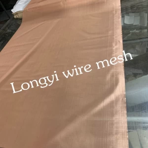 99.95% pure copper woven mesh screen GSM copper EMI EMF fabric