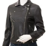 Women’s Black Classic Biker Leather Jacket
