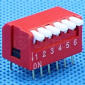0.1A 50VDC Red Mini Dip Piano Switch