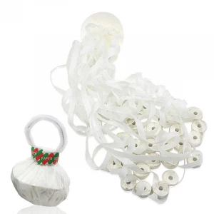Boomwow 6m No Mess Paper Party Throw Streamers with Handle-White﻿