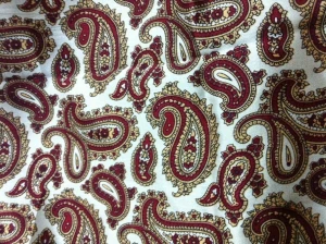 paisley print silk satin fabric for men accessory