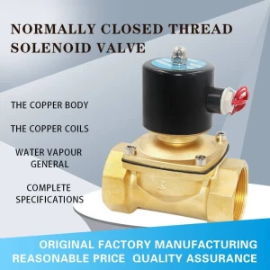 220V electric control pipeline valve brass wire buckle normally closed oil valve Air valve