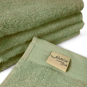 High Quality 100% Cotton Satize Branded Green Color Bath Towels  70x140 cm