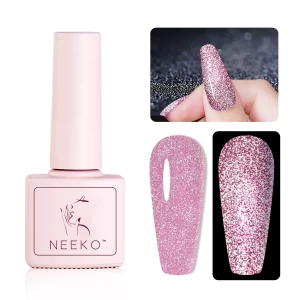Pink Glitter Nail Polish Plastic Single Pack