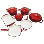 Customizable Enameled Cast Iron Non Stick Cookware Set Cooking Pot Set For Kitchen