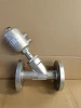 Stainless Steel Head Pneumatic Angle Seat Valve Flange