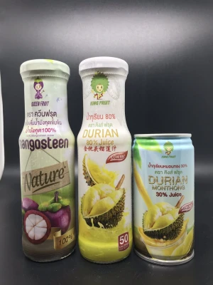 Durian fruit juice 80%, Low Fat 50 cal.
