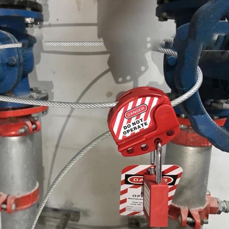 Buy Adjustable Retractable Cable Lockout With Padlocks Holes For ...