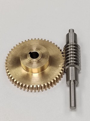 Brass worm and worm gear set