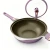 Import 32cm Titanium Gold Whale Micro-Pressure Wok, Hibiscus Purple & Light Crimson Pink With Lid & Steaming Rack from China