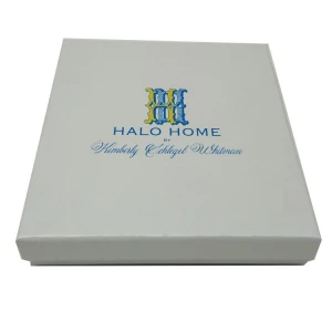 Luxury white Square Shaped Logo print Candle Packaging Box