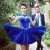 Import Royal Blue Tea Length Mother Of The Bride Dresses Plus Size Elegant Off Shoulder Satin Arabic Cheap Prom Party Formal Gowns from China