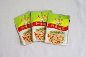 Preserved vegetables, pickled tuber mustard, kimchi high barrier packaging 3-sides-seal retort pouch