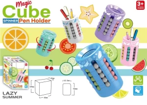 New and peculiar decompression creative rotating pen holder brain-burning eighth-order Rubik's cube magic bean toy