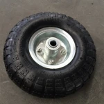 10 inch 10"x4.10/3.50-4 Farm Ranch and Garden Trolley Lawn Mower Tractor Rubber No Flat Solid PU polyurethane tire wheel