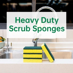 10 Pack Heavy Duty Scrub Pad Dish Cleaning Non-Scratch Cellulose Sponge Scouring Pad