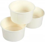 100 Pack Disposable Paper Cups, Frozen Yogurt Dessert Paper Cups/Bowls 8-Ounce, White Paper Cups/Bowls