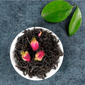 100% pure flavored blend tea bag triangle teabag pyramid tea bag rose black tea