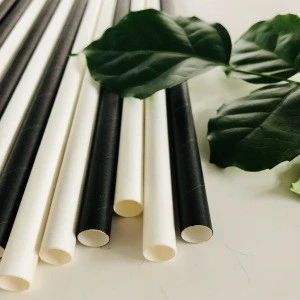 10mm 12mm drinking paper straw FDA  biodegradable disposable paper bubble tea straw
