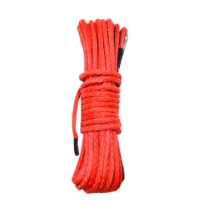 12 strand off-road uhmwpe synthetic towing winch rope with sleeve and thimble for ATV/UTV/SUV/4X4/4WD
