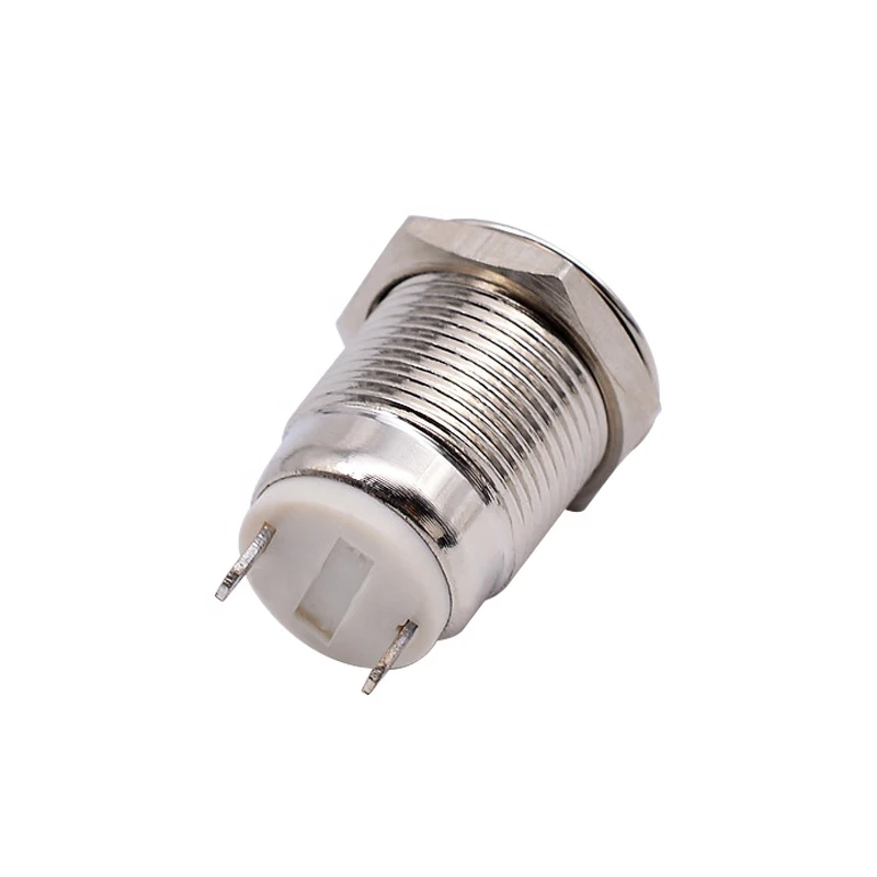 12mm Flush metal momentary reset off-(on) push button switch