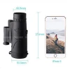 12x50 High definition Big eyepiece telescope  for Bird watching  Mini can be connected to the mobile concert laser telescope
