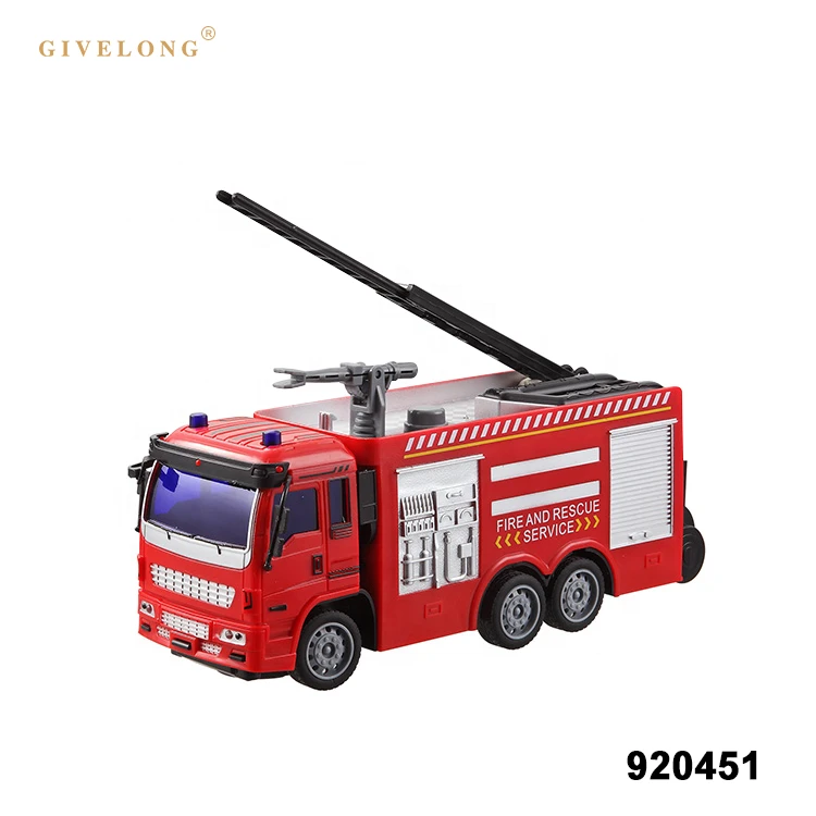1/30 4 channel toys remote control fire truck rc with lights
