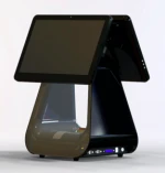 15.6inch dual display All In One Touch Screen Pos Terminal/pos System With barcode Scanner