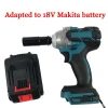 18V Cordless Impact Power Wrench Compatible with Makita 18V Lithium Battery