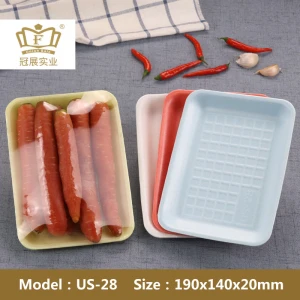 19*14*2cm Disposable plastic foam tray supermarket meat seafood vegetables etc foam trays packing in Food Grade