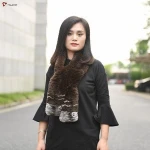 1920s Fur Scarf Women Winter Rex Rabbit Fur Scarf