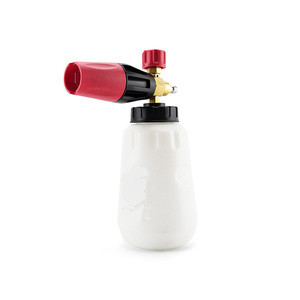 1L plastic tank bottle new PA pressure car care foam cannon with brass adapters self service car wash equipment