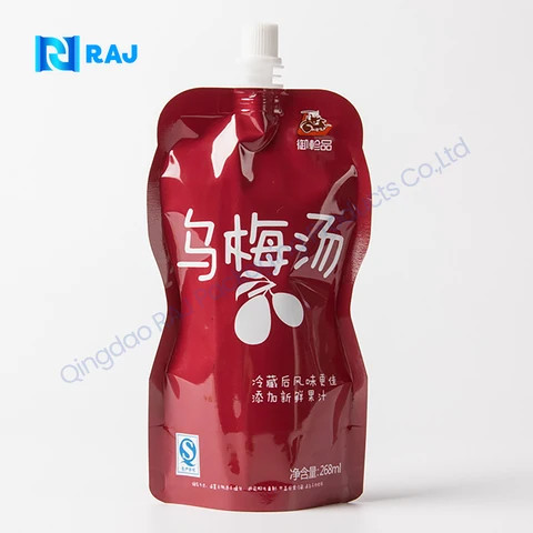 250 ml 500ml plastic packaging transparent clear liquid water juice drink pouches squeeze spout pouch bag with spout