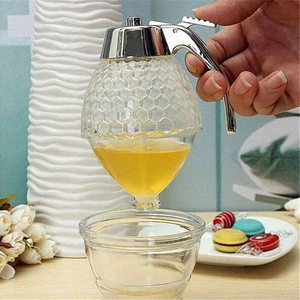 200ML Kitchen Juice Syrup Container Jar Pot Transparent Honey Drip Dispenser