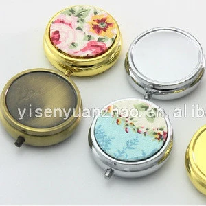 2018 Hot Sale Cheap Japan Style Custom Design PU And Metal 3 Small Pill Box For Sale Pill Storage Cases