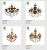 Import 2018 new design of led crystal chandelier glass and iron pendant light from China