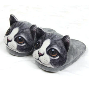 2018 winter soft cat plush slippers for children and Holiday gifts