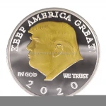 2020 custom USA president souvenir coin gold silver plated donald trump coin for souvenir