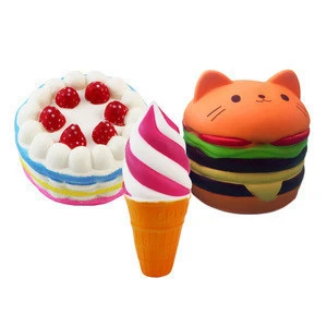 2020 HOT! galaxy series squishy toy  slow rising jumbo colorful good ice cream/strawberry cake/cat hamburger squishy other toys
