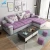 Import 2020 Hot Sale Simple Style Fabric Blue Color House Living Furniture 3 seaters L Shaped Sofa Set from China